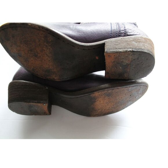 Frye Carson Pull-On Boots Western Cowgirl Size 5.5 Dark Purple - Picture 9 of 10